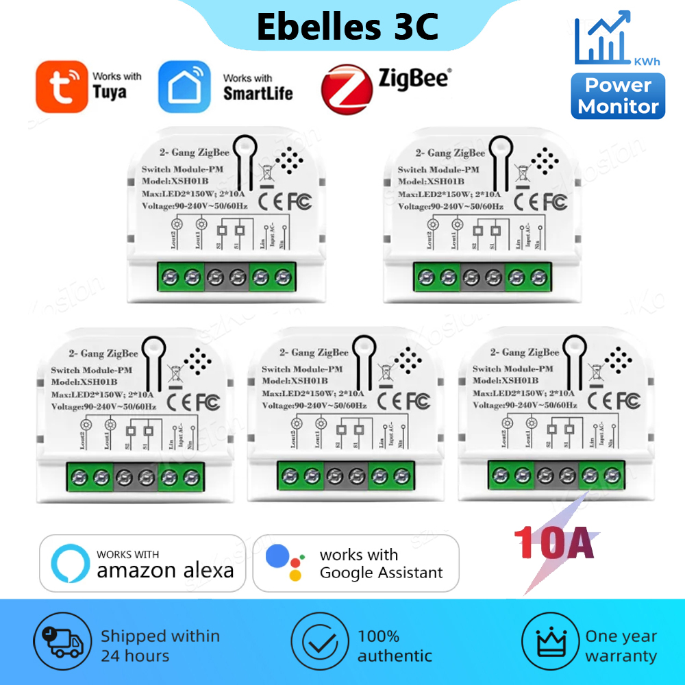 1/2 Channels 10A Tuya ZigBee S - Home Automation Ideas ulasan dan harga