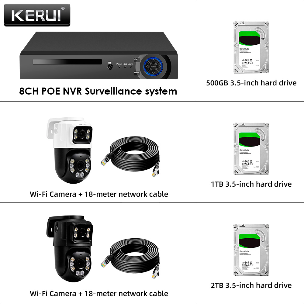 KERUI 8CH POE NVR 6MP HD Dual  - Home Automation Diy Kit ulasan dan harga