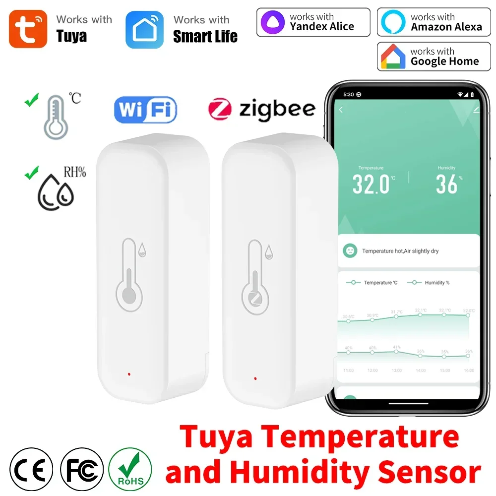 Tuya WiFi Zigbee 3.0 Temperatu - Matter Hub Thread ulasan dan harga